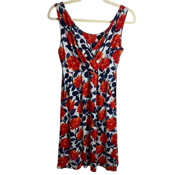 Garnet Hill Dresses & Skirts - Garnet Hill Floral Print Sleeveless V Neck Dress Midi Length Size XS Sundress